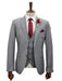 Mens Giovanni Testi 3 Piece Suit in Light Grey – Notch Lapel Blazer, Matching Vest & Flex Waist Dress Pants