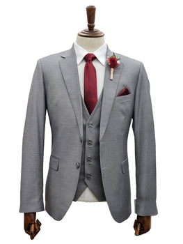 Effetti Suit Designer - 2 button Notch Lapel slim fit EF2N+V-8129 LIGHT GREY