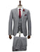 Mens Giovanni Testi 3 Piece Suit in Light Grey – Notch Lapel Blazer, Matching Vest & Flex Waist Dress Pants