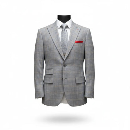 Men’s Double Breasted Suit in Camel, Bronze & Charcoal – Regular Fit Formal Suit with Flat Front Pants Modern Fit