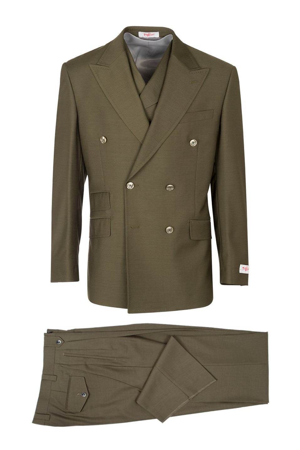 Tiglio Italian Suit - Real Wool Fabric Super 150's Novello Off-White, Modern Fit Suit in Color Off-White main image 1