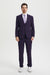 Men's Vested One Button Peak Lapel Stacy Adams Designer Suit in Eggplant