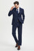 Men's Two Button Vested Stacy Adams Basic Designer Suit in Navy Blue