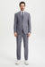 Men's Two Button Vested Stacy Adams Basic Designer Suit in Medium Grey