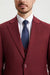 Men's Two Button Vested Stacy Adams Basic Designer Suit in Burgundy
