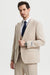 Men's Vested One Button Peak Lapel Stacy Adams Designer Suit in Tan