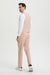 Men's Vested One Button Peak Lapel Stacy Adams Designer Suit in Blush Pink