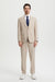 Men's Vested One Button Peak Lapel Stacy Adams Designer Suit in Tan