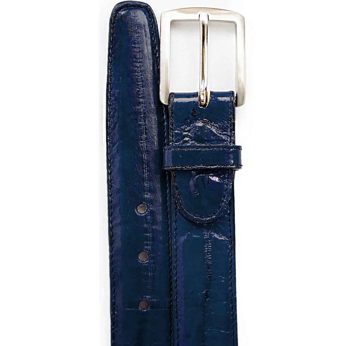 Men's Belvedere Genuine Lizard Skin Dress Belt in Grey main image 0