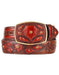 Original Eel Skin Cognac Fashion Western Belt