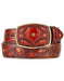 Original Eel Skin Cognac Fashion Western Belt