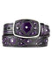 Original Purple Eel Skin Fashion Western Belt