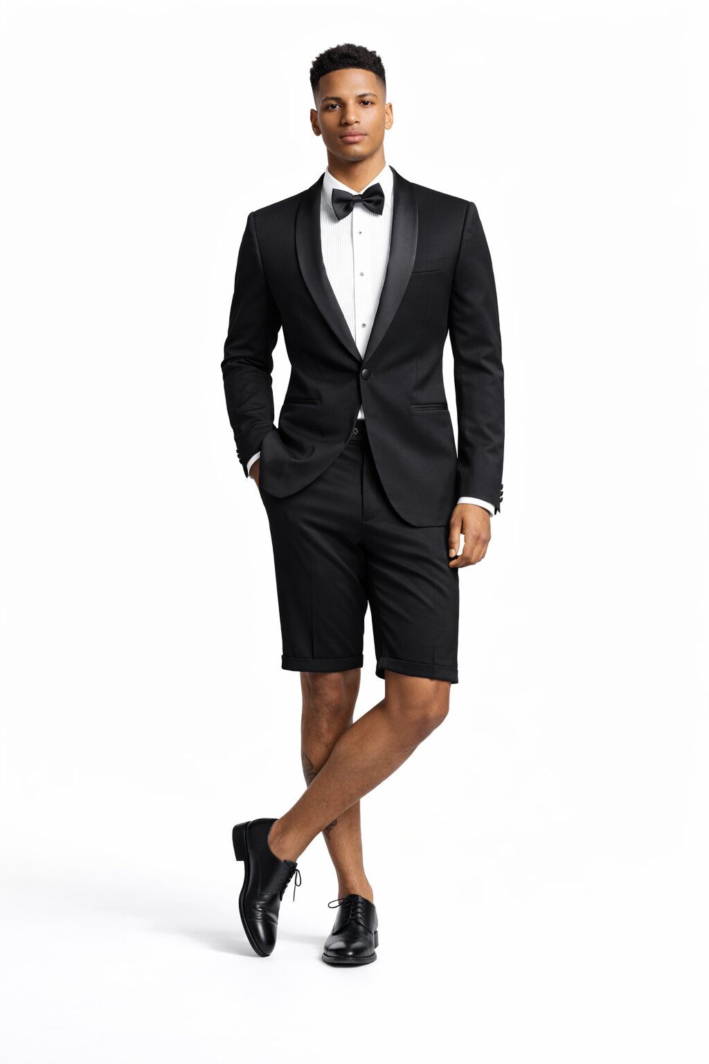 Black Tuxedo Jacket Plus Short