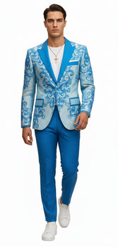 Mens Suit Sky Blue