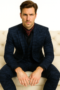 Mens Slim 3 Pieces Black Suit