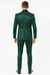 Mens Emerald Green Shiny Stripe Tuxedo Suit – Slim Fit 2-Piece Satin Lapel Dinner Jacket and Pants Ultra slim fit