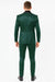 Mens Emerald Green Shiny Stripe Tuxedo Suit – Slim Fit 2-Piece Satin Lapel Dinner Jacket and Pants Ultra slim fit