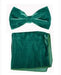 Velvet Bowtie with Hanky Emerald