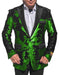 Mardi Gras Outfit - Mardi Gras Blazer For Men in Color Emerald Green in Sequin Fabric