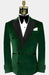 Double Breasted Tuxedo - Velvet Tuxedo Dinner Jacket In Black - Navy - Emerald Green - Burgundy