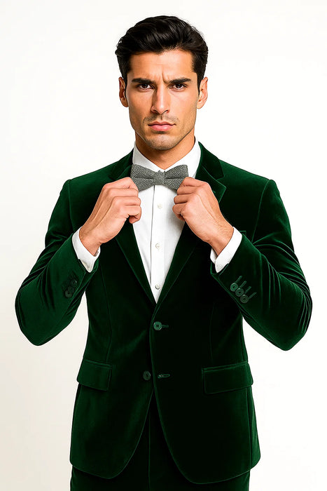 Emerald Green Velvet Suits