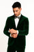 Men’s Emerald Green Velvet Suit – Slim Fit Tuxedo for Weddings, Prom, and Red Carpet Events