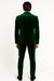 Men’s Emerald Green Velvet Suit – Slim Fit Tuxedo for Weddings, Prom, and Red Carpet Events