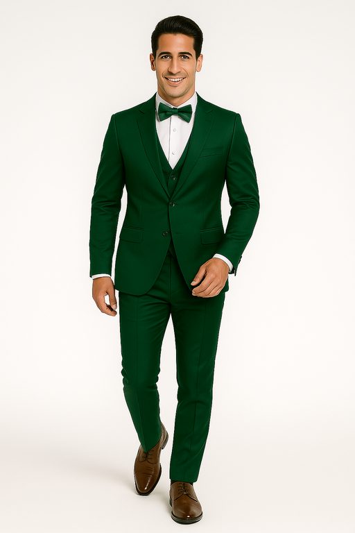 Emerald Green-4pc-prom-wedding-tux