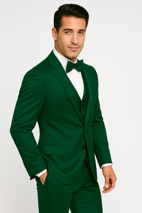 Emerald Green-4pc-prom-wedding-tux