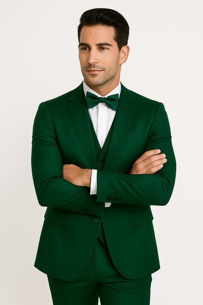 Emerald Green-4pc-prom-wedding-tux - Image 4
