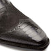 Mezlan Black Ostrich and English Suede Gored Slip On Dress Shoes for men