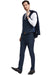 Men's Stacy Adams Vested Modern Fit Windowpane Plaid Suit in Navy Blue