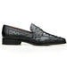 Belvedere Espada Black Ostrich Quill Penny Loafer for Men