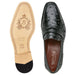 Belvedere Espada Black Ostrich Quill Penny Loafer for Men