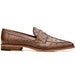 Belvedere Espada Ostrich Quill Penny Loafer in Tabac Brown
