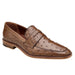 Belvedere Espada Ostrich Quill Penny Loafer in Tabac Brown