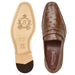 Belvedere Espada Ostrich Quill Penny Loafer in Tabac Brown