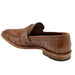 Belvedere Espada Ostrich Quill Penny Loafer in Tabac Brown