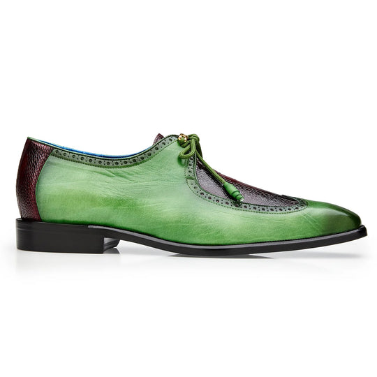 Men's Belvedere Etore Hand Painted Wingtip Dress Shoe Green Burgundy | Calf & Ostrich Leg MensUSA Men's Belvedere Etore Hand Painted Wingtip Dress Shoe Green Burgundy | Calf & Ostrich Leg MensUSA