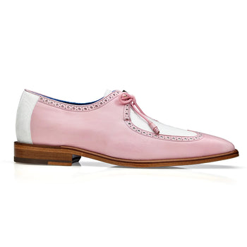 Men's Belvedere Etore Dress Shoe in Pink & White CLOSEOUT SIZE 9 | 9.5