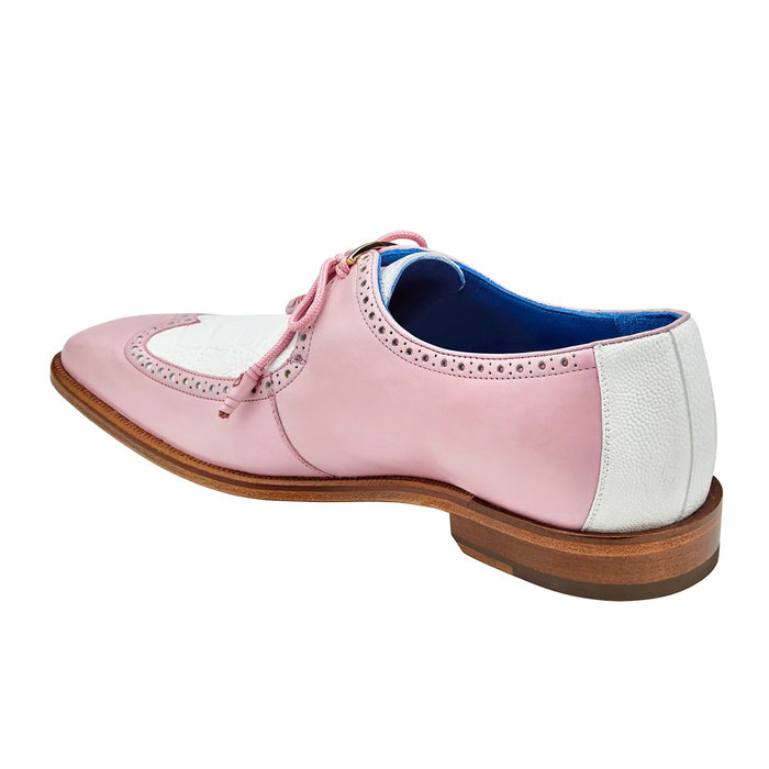 Men's Belvedere Etore Dress Shoe in Pink & White CLOSEOUT SIZE 9 | 9.5