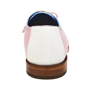 Men's Belvedere Etore Dress Shoe in Pink & White CLOSEOUT SIZE 9 | 9.5
