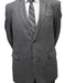 Extra Long 2PC Solid Color Charcoal Herringbone Men's Suit