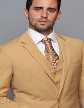 Extra Slim Fit Suit Mens Slim Fit Suit - Fitted Suit - Skinny Suit Camel Tapered Fitted European Cut Suit