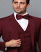 Extra Slim Fit Suit Mens Slim Fit Suit - Fitted Suit - Skinny Suit Burgundy Tapered Fitted European Cut Suit