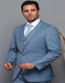 Extra Slim Fit Suit Mens Slim Fit Suit - Fitted Suit - Skinny Suit Ocean Blue Tapered Fitted European Cut Suit