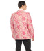Men’s Drake Fuchsia Floral Tuxedo Blazer – Slim Fit Peak Lapel 1 Button Prom Dinner Jacket for Weddings & Formal Events