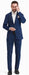 Men's Navy and Bold White Pinstripe Designer Fashion Blazer