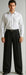 Black Wide Leg Dress Pants Pleated Baggy Dress Trousers Unhemmed Unfinished Bottom - Cheap Priced Dress Slacks For Men On Sale