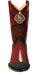 Men's King Exotic Snip Toe Stingray Boots Single Stone Handmade Burnished Burgundy (494R1243)